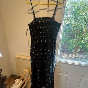 Black Sundress lemon print